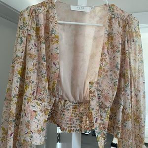 ASTR the Label Floral Blouse